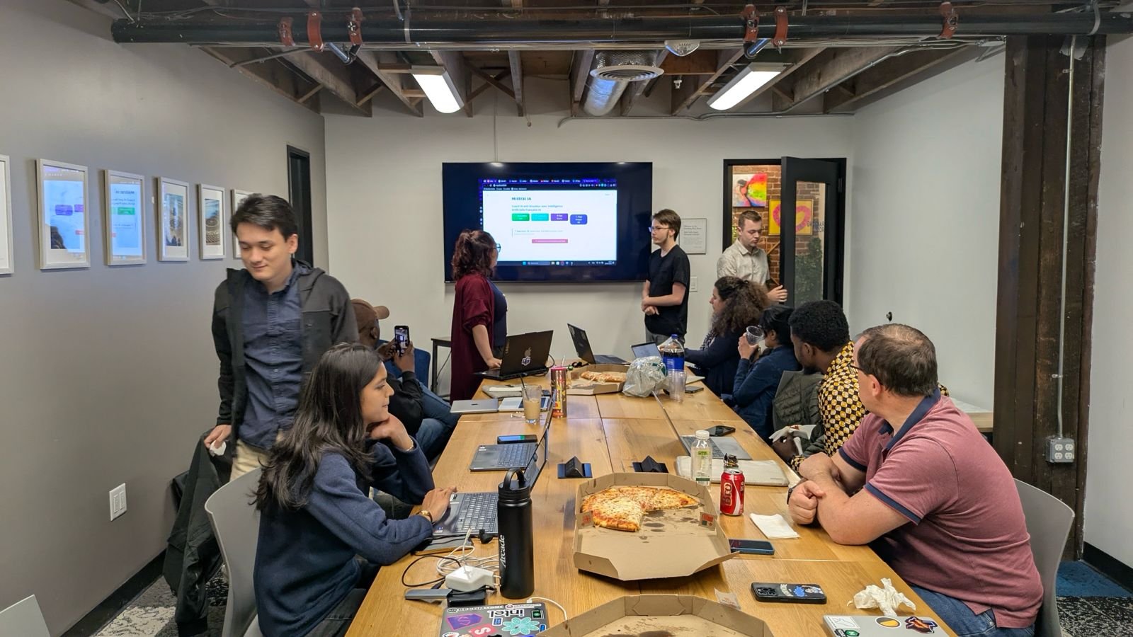 AI workshop participants collaborating
